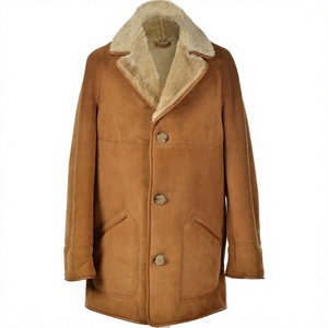 Chaqueta Larga de Piel de Oveja Color Cognac, Personalizada OEM TOPEAK SPORTS 2026, Ecológica, de Secado Rápido y Transpirable para Hombre - Product Image 1