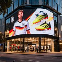 Écran publicitaire LED P3.9 de 229 pouces pour les matchs de football allemands, les matchs de football, les fournitures, les magasins spécialisés, écran vidéo mural de 3,9 mm
