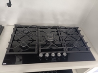 Table de cuisson à gaz encastrable portable 5 brûleurs 55 cm avec support de casserole, surface en verre, électronique, pour usage domestique et hôtelier, modèle 2023, vente en gros