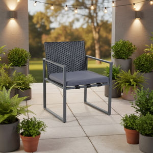 Conjunto de Muebles de Jardín de Ratán Modernos para Exteriores, Silla con Respaldo para Balcón - Product Image 1