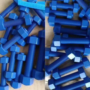 Perno de perno DIN835 M27 de alta resistencia Grado 10,9 Revestimiento de xilano Revestimiento de PTFE para bloque de colector hidráulico, Perno de perno - Product Image 3