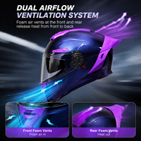 Casque de moto modulaire à protection multicouche, coque ABS, tampon de sécurité EPS, spoiler amélioré, fente réservée