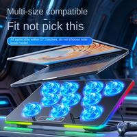 Support de refroidissement pour ordinateur portable RGB A25 ABS avec ventilateurs à refroidissement par air, support réglable et base de refroidissement pour jeux