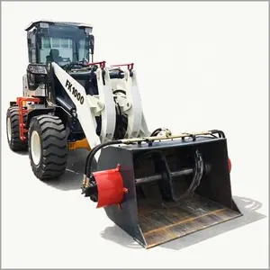 Wheel Loader Mixer Ember Beton Ember untuk Skid Steer Loader