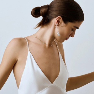 Collier <span class=keywords><strong>en</strong></span> <span class=keywords><strong>or</strong></span> <span class=keywords><strong>18</strong></span> <span class=keywords><strong>carats</strong></span> avec perles, <span class=keywords><strong>en</strong></span> argent sterling 925, tendance, personnalisé, design classique, collier superposable, petits accessoires - Product Image 5