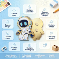 Imán de Refrigerador Personalizado de Metal Esmaltado 3D con Diseño de Robot, Certificado ISO, Directo de Fábrica, Recuerdo Personalizado, Regalo Promocional con Logotipo Personalizado