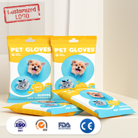 Op voorraad Biologisch afbreekbare, wasvrije polyester vochtige doekjes met dieptereinigende formule voor honden en katten - Zachte, duurzame reinigingshandschoenen voor huisdieren
