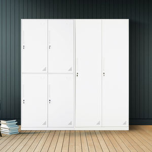 Casillero de metal de acero convertible de diseño moderno, armario ajustable de varias puertas para gimnasio escolar, oficina, archivadores de uso hospitalario - Product Image 1