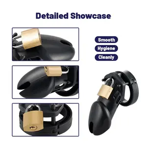 BUYBOOS 男性用シリコン製貞操帯 ペニスロック <span class=keywords><strong>BDSM</strong></span> 大人のおもちゃ 尿道拘束付き - Product Image 5