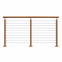Garde-corps en câble à faible entretien, installation facile, acier inoxydable SS316 304, pour terrasse, balcon et escaliers, intérieur et extérieur