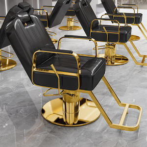 Chaise de barbier inclinable et réglable en hauteur, design moderne haut de gamme, multifonctionnelle avec revêtement en cuir chaud pour salon de beauté et spa - Product Image 5