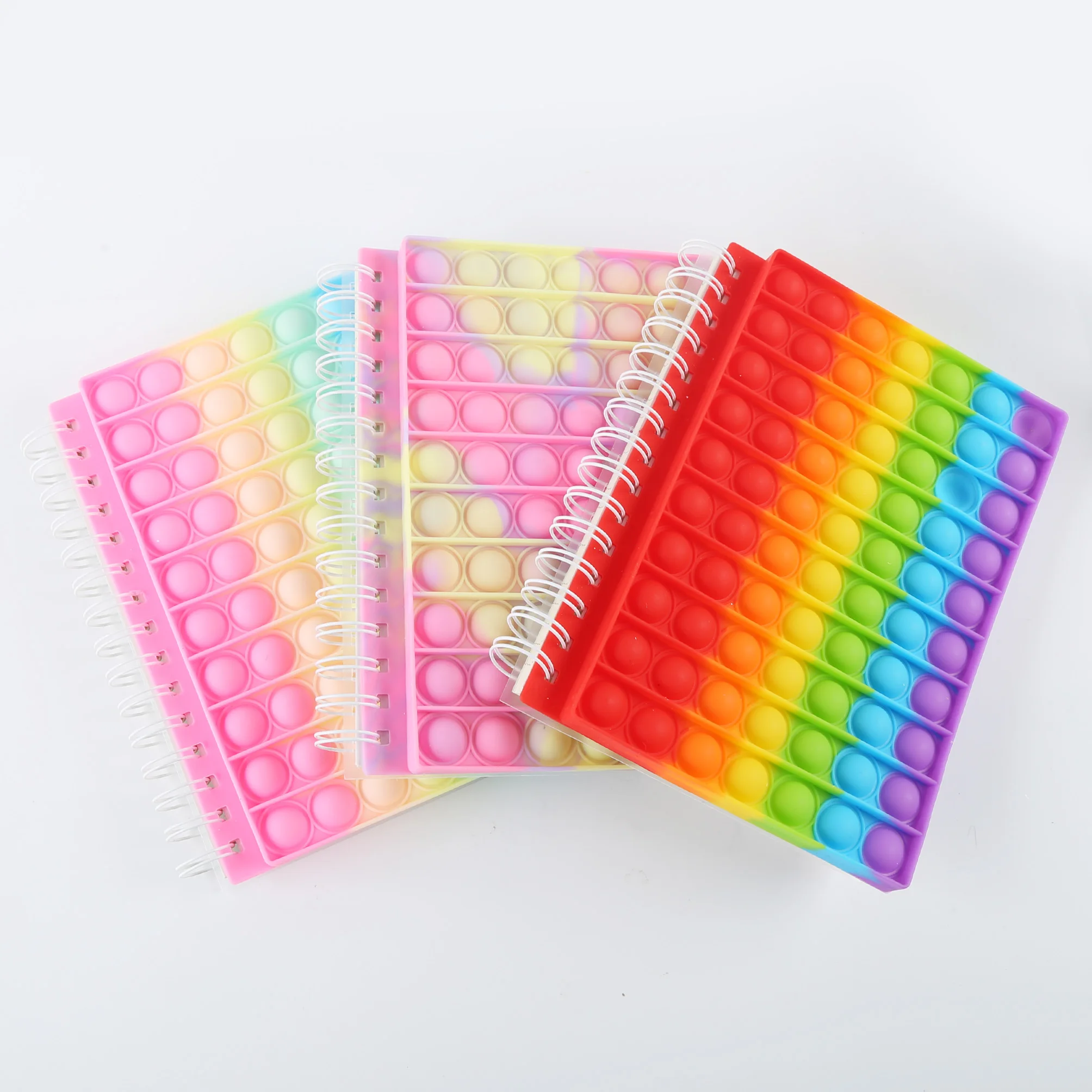 TTX 2022 модный дизайн персонализированный логотип на заказ силиконовый чехол с пузырьками для снятия стресса блокнот спиральный поп it блокнот