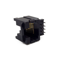 Connecteurs modulaires Coorle 52 à entrée par le bas, PCB 8 broches, pas de 1,27 mm, prise RJ45 8P8C femelle, bronze phosphoreux, 7 ports, 100 pièces/boîte
