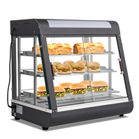 Vitrine Chauffante Commerciale Électrique de Comptoir pour Aliments Chauds, Pâtisseries et Snacks – Idéale pour Restaurants et Boulangeries