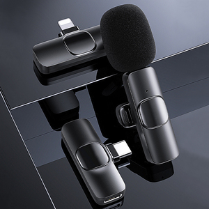 Micrófono Lavalier K9 K8 K35 1 Drag 2, 2.4GHz, 2 en 1, Micrófonos Mini Portátiles Inalámbricos para Grabación, para iPhone y Android - Product Image 2