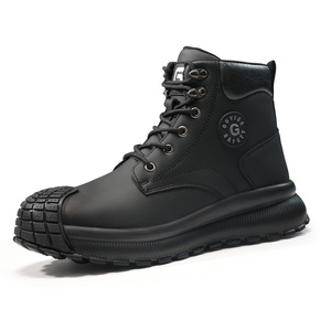 أحذية أمان رجالية جديدة عابرة للحدود، مقاومة للصدمات والثقب والانزلاق، بمقدمة فولاذية، مقاومة للماء، مصنوعة من الألياف الدقيقة - Product Image 2