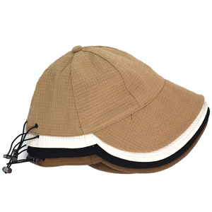 Fisherman's Hat Sun Protection Breathable Cotton Baseball Cap For Women Outdoor Spring Summer Casual Solid Color Coffee - Product Image 2