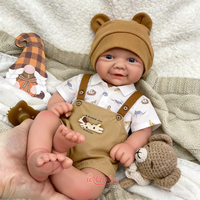 Poupées Bébé Reborn Réalistes en Silicone de 17 pouces, Modèle Vivienne, Poupées Souple et Lestée Souriantes, Certifiées CPC/CE