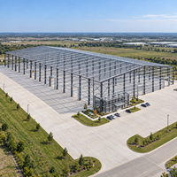 Bâtiment industriel métallique préfabriqué pour entrepôt, usine, stockage et logistique, grande structure en acier pour zones à haut volume d'activités