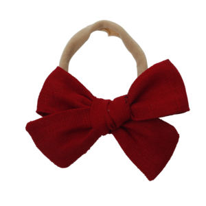 <span class=keywords><strong>Fascia</strong></span> per Capelli in Lino Rosso Personalizzata per Bambina, Fiocco Natalizio Rosso, <span class=keywords><strong>Fascia</strong></span> per Capelli in Lino per <span class=keywords><strong>Neonata</strong></span> - Product Image 1