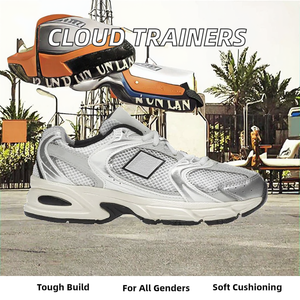 Chaussures de course unisexes Cloud Trainer Crème Rose Beige Ivoire Gris Acier Bleu Blanc Jaune Cuir véritable Hiver Été Printemps - Product Image 2