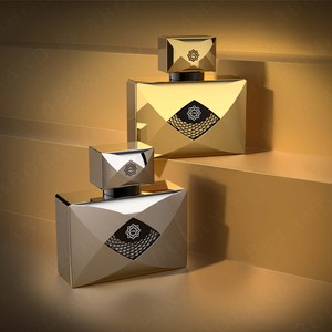 100ML New Design Electroplate Gold Perfume Bottle <b>Empty</b> Spray High-Grade Fragrance Vial Perfume Packaging With <b>box</b> - Product Image 2