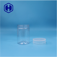 Pot rond transparent de stockage d'aliments pour animaux de compagnie pour collation biscuit chocolat plus étanche sans BPA de qualité alimentaire