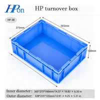 Conteneur logistique empilable résistant aux températures, boîte de rangement réutilisable, boîte de manutention en plastique HP pour centre de distribution