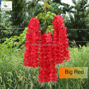 <span class=keywords><strong>Fleur</strong></span> de glycine fleurs artificielles suspendues <span class=keywords><strong>fleur</strong></span> de soie vigne rotin pour décorations de plafond de mariage décoration d'arche de jardin - Product Image 3