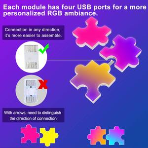 DIY Puzzle Design Wandlampe RGB Quantum Modulares Licht Musik-Sync LED Gaming-Licht Intelligente Wandlampe - Product Image 2