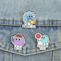 Broches en émail sur le thème de la science : Cellules dendritiques et cellules T régulatrices – Vente en gros