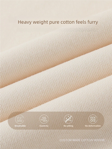 High quality Heavyweight <b>Fleece</b> 100% Cotton Men's Oversized <b>Thick</b> Blank Custom Print Logo Hooded - Product Image 3