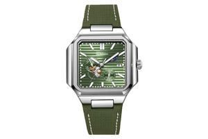 Montre automatique tendance à phase de lune luminescente, étanche, avec bracelet en plastique personnalisé, logo tendance, vente chaude pour homme - Product Image 6