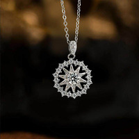 Nouveau collier pendentif flocon de neige en argent S925 pour femme, bijoux de mariage exquis et de haute qualité, vente en gros
