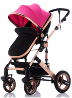 Poussette pour bébé 3 en 1 Système de voyage de luxe Landau de voyage facile à plier Poussette pour bébé Vente en gros Poussette 3 en 1