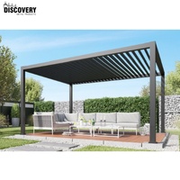 Toit à persiennes motorisé Pergola en aluminium bioclimatique 3x3 Outdoor Waterproof Terrace Louver Door Gazebo Manufacturer