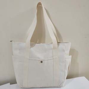 Bolsa de Tela Ecológica Reutilizable con Logotipo Personalizado, Bolsa de Lona Orgánica con Asas de Cuerda para Compras - Product Image 4