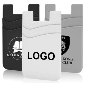 Custom Printed Silicone Card Holder <b>Phone</b> Wallet With Logo - Product Image 2