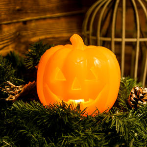 Bougie citrouille sans flamme Romingo avec télécommande 10 touches, minuterie, effet de flamme vacillante, cire véritable pour Halloween, Diwali, centre de <span class=keywords><strong>table</strong></span> à la maison - Product Image 4