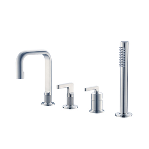 Das thermostat isch montierte 4-Loch-Messingarmatur-Duschsystem-Set der <span class=keywords><strong>Lusa</strong></span> Factory für Hotels für Badewannen armaturen - Product Image 5