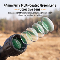 Lunette de tir tactique BoWei 4-12X44 SFP à objectif réglable, réticule BDC, optique illuminée rouge, verte et bleue