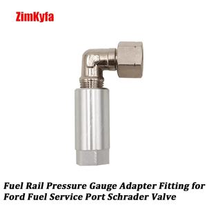 Adaptateur de jauge de pression de rail de carburant Zimakyfa, raccord pivotant à 90 degrés, en alliage d'aluminium OEM, argent/noir, garantie 1 an pour Ford - Product Image 1