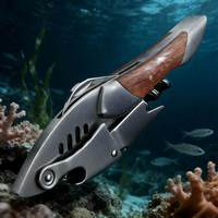 Ouvre-bouteille multifonction en acier inoxydable en forme de requin, tire-bouchon portable, ouvre-bière, outil de bar, cadeau