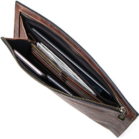 Pochette en cuir de vache pour hommes, nouveau design rétro décontracté, petite poignée, enveloppe pour ipad 9.7 pouces, livraison directe