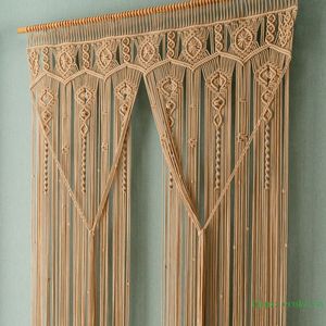 <b>Customize</b> Boho Handmade Accessories Cotton Decor <b>Large</b> Backdrop <b>Tapestry</b> Hanging Macrame Door Curtain Cheap Price - Product Image 4