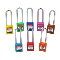 Cadenas de sécurité LOTO Lockey à anse longue de 76 mm pour verrouillage et étiquetage