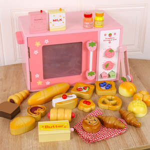 YOUBEIER Nuovo Giocattolo da Cucina per Bambini, Forno in Legno Multicolore per Gioco di Ruolo, Età 2-7 Anni - Product Image 3