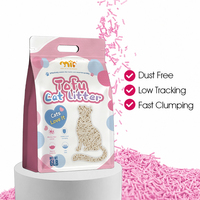 Litière pour chat en tofu écologique, agglomérante, biodégradable, faible teneur en poussière, sacs de 6L et 10L, étiquette personnalisée, OEM ODM