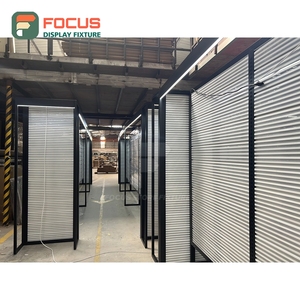 Comptoir de présentation de perruques autoportant avec vitrine en verre, tiroir verrouillable et étagère pour magasin de coiffure - Product Image 6