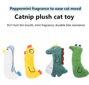 Diseño de animales de dibujos animados gato interactivo <span class=keywords><strong>Catnip</strong></span> Juguetes Divertidos para gatito gato Kicker dentición masticar jugando - Product Image 2